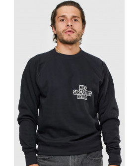 Sweatshirt YAPPI men's black "Me? Sarcastic? Never"