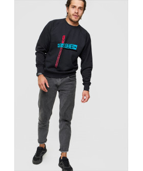 Свитшот YAPPI мужской черный "Axis X Y"