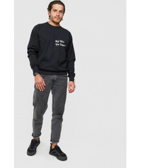 Свитшот YAPPI мужской черный "Ну шо ты там?"