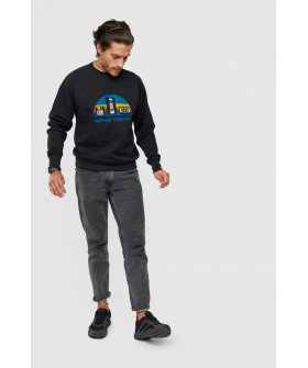 Свитшот YAPPI мужской черный "Never forget"