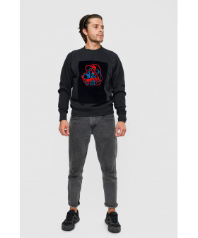 Sweatshirt YAPPI men's black "Mario"