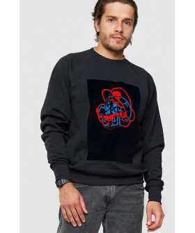 Sweatshirt YAPPI men's black "Mario"