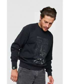 Sweatshirt YAPPI men's black "Under the bridge. Downtown"