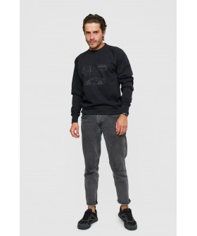 Свитшот YAPPI мужской черный "Blueprint coupe"