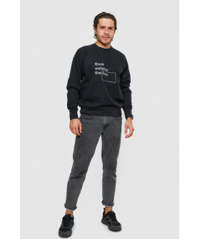 Світшот YAPPI чоловічий  чорний "Think outside the box"