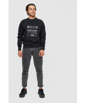 Свитшот YAPPI мужской черный "Introvert"