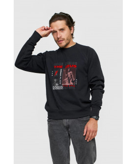 Sweatshirt YAPPI men's black "The Zeus"