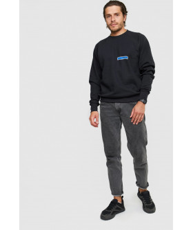 Світшот YAPPI чоловічий  чорний "Sorry, i was asleep"