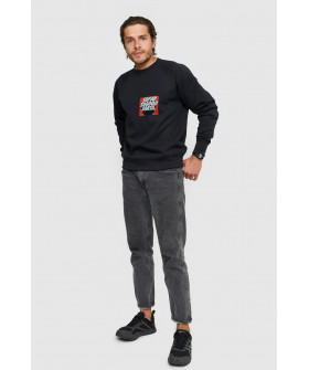 Світшот YAPPI чоловічий  чорний "Sofar sogood sorta"