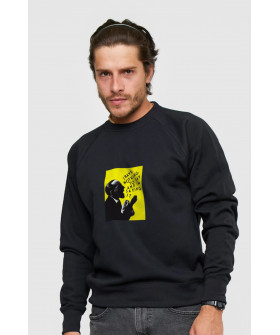 Sweatshirt YAPPI men's black "I have nothing to say and I`m saying it"