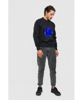 Свитшот YAPPI мужской черный "No money no drawing"