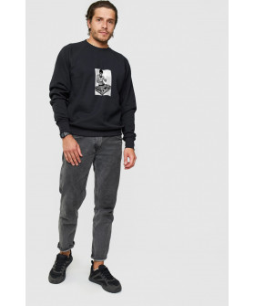 Світшот YAPPI чоловічий  чорний "DJ Bruce"