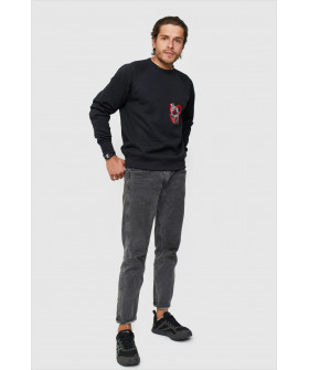 Sweatshirt YAPPI men's black "Love"