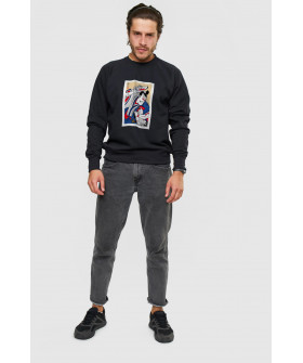 Свитшот YAPPI мужской черный "japanned style"