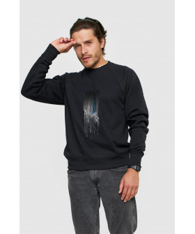 Sweatshirt YAPPI men's black "Zebra"