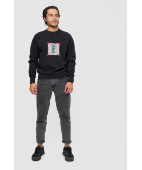 Свитшот YAPPI мужской черный "Broken heart healing"