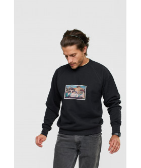 Sweatshirt YAPPI men's black "Let's go"