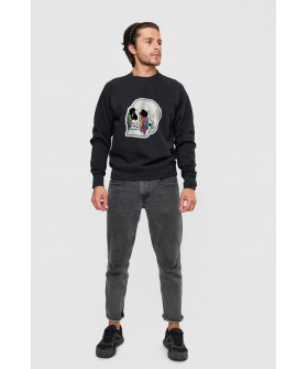 Світшот YAPPI чоловічий  чорний "Skull"