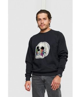 Sweatshirt YAPPI men's black "Skull"