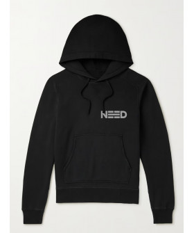 Hoodie for men YAPPI black with fleece