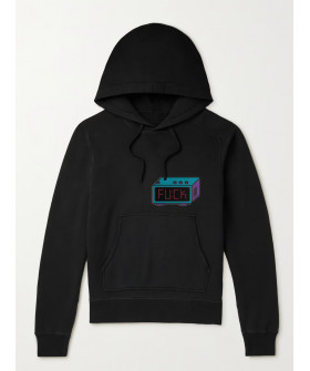 Hoodie for men YAPPI black with fleece