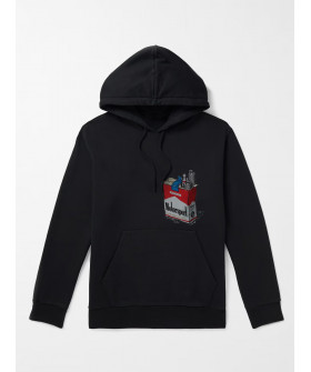 Hoodie for men YAPPI black with fleece