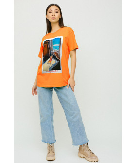 Футболка Oversize / air print /