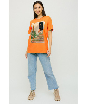 Футболка Oversize / air print /