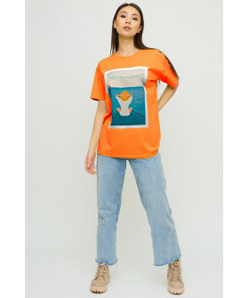 Футболка Oversize / air print /