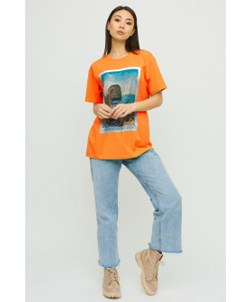 Футболка Oversize / air print /