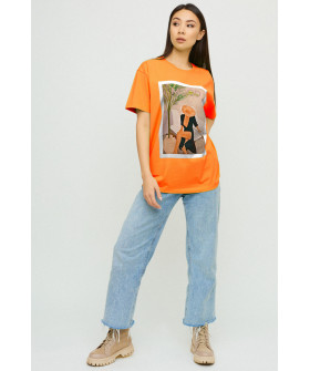 Футболка Oversize / air print /