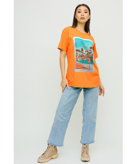 Футболка Oversize / air print /