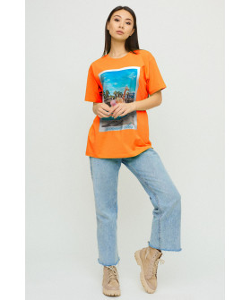 Футболка Oversize / air print /