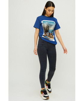 Футболка Бойфренд / воздушный принт /