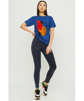 Boyfriend T-shirt / air print /