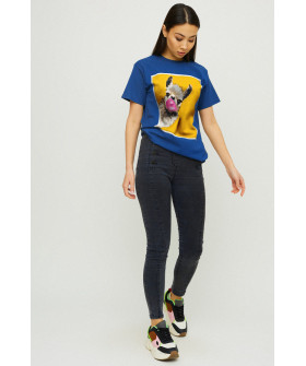 Футболка Бойфренд / воздушный принт /