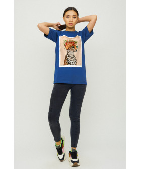 Футболка Бойфренд / воздушный принт /