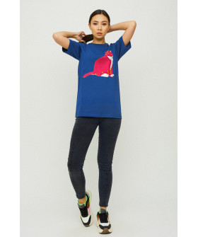 Футболка Бойфренд / воздушный принт /