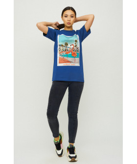 Boyfriend T-shirt / air print /