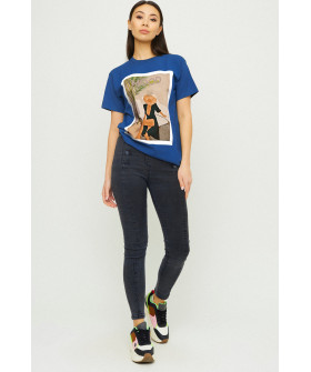 Boyfriend T-shirt / air print /
