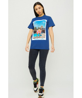 Футболка Бойфренд / воздушный принт /