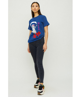 Футболка Бойфренд / воздушный принт /