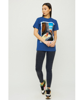 Футболка Бойфренд / воздушный принт /