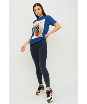 Boyfriend T-shirt / air print /