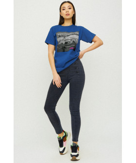 Футболка Бойфренд / воздушный принт /