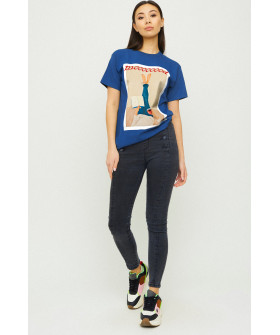 Футболка Бойфренд / воздушный принт /