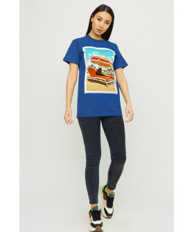 Boyfriend T-shirt / air print /