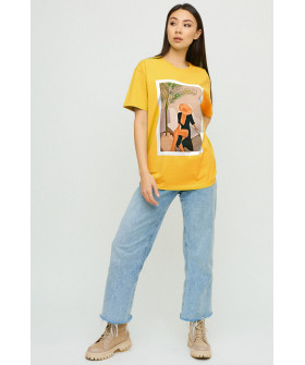 Футболка Oversize / air print /