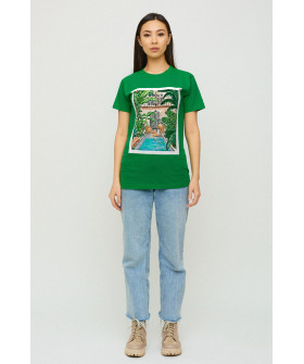 Футболка Бойфренд / воздушный принт /