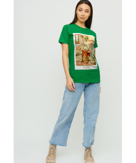 Boyfriend T-shirt / air print /